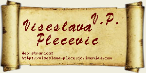 Višeslava Plećević vizit kartica